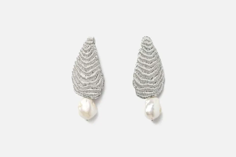 Örhänge Spiral Shell Pearl