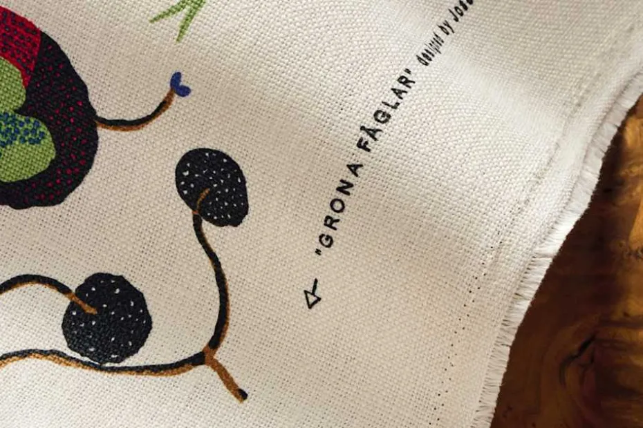 Tygprov Gröna Fåglar